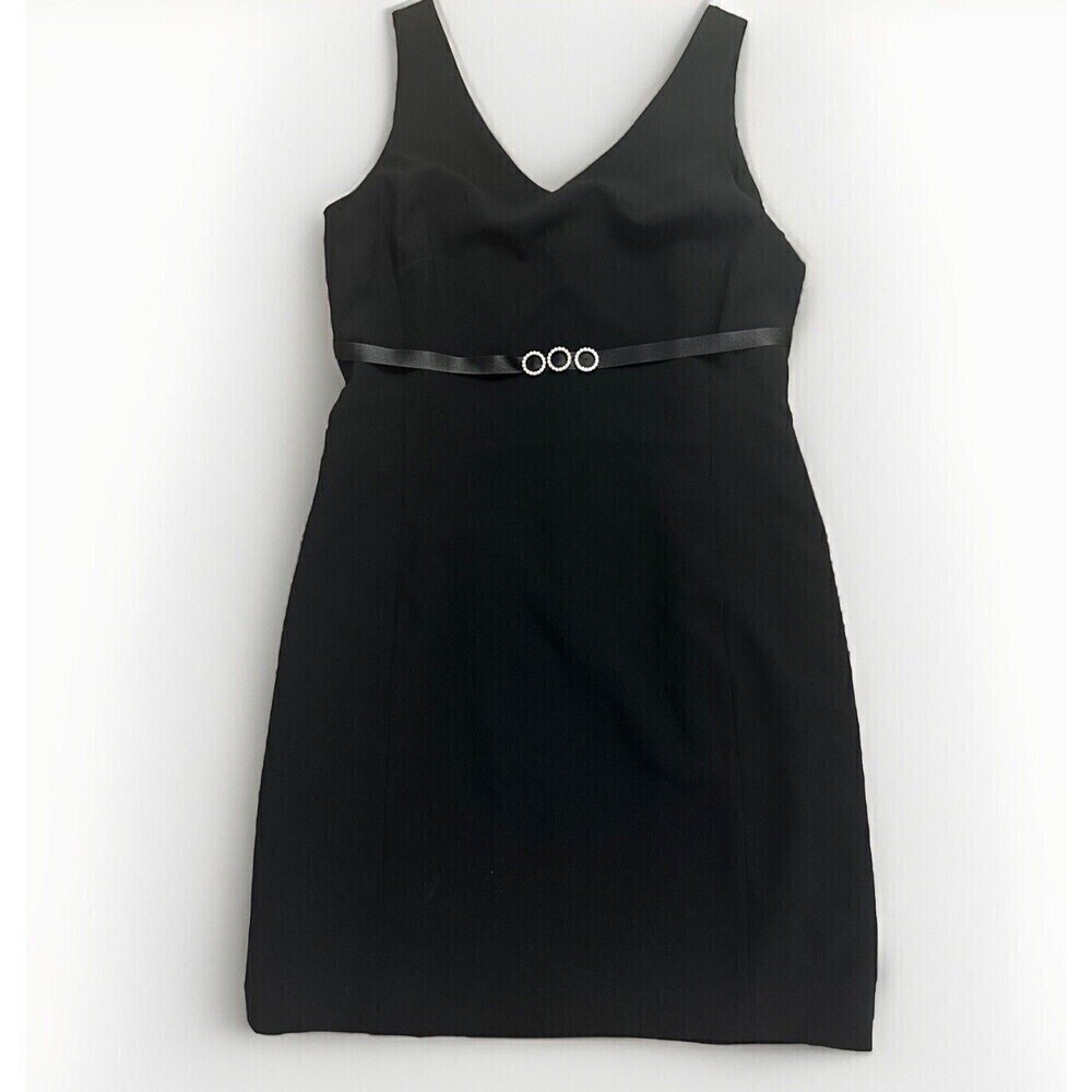 Rhinestone Classic Black Dress